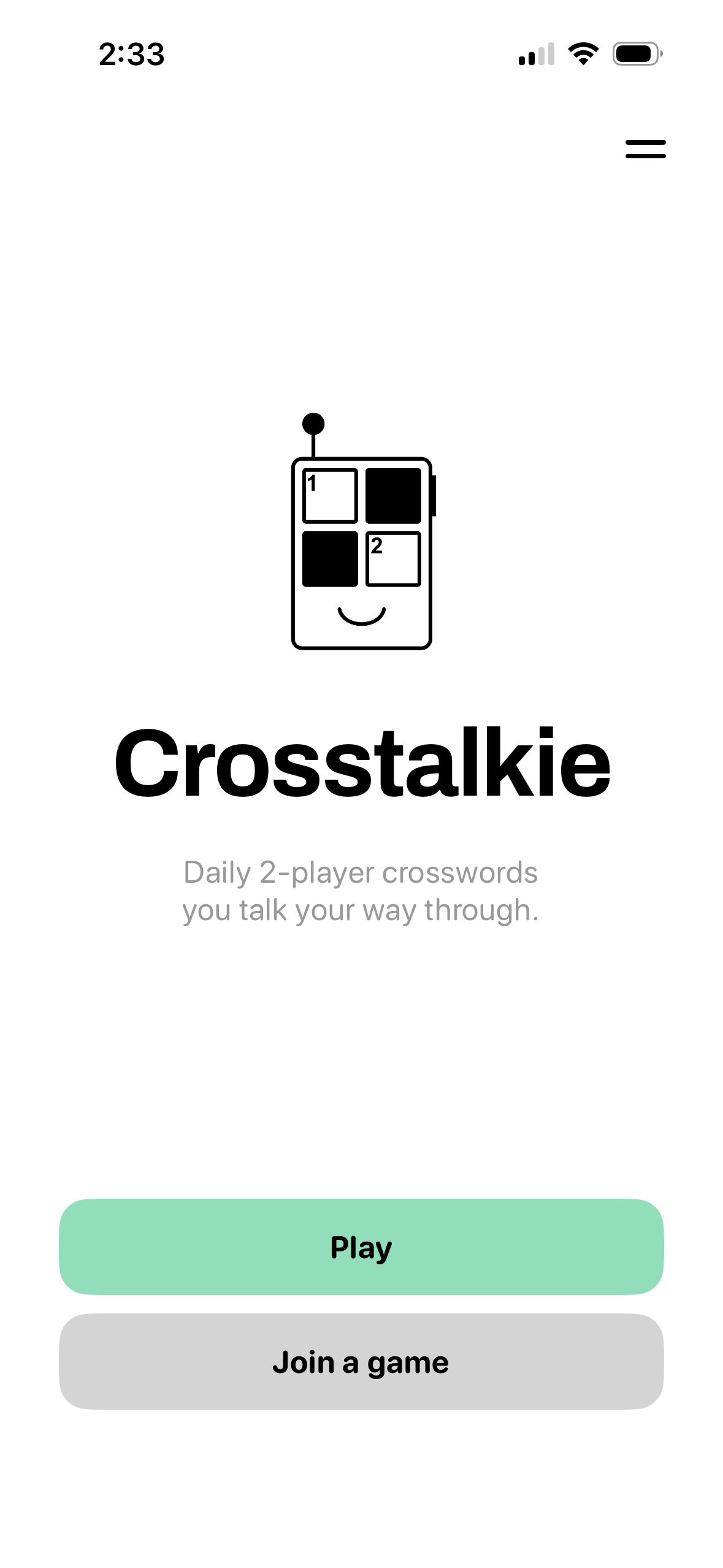 Crosstalkie app screenshot
